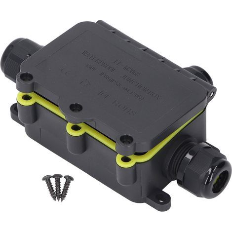 Wasserdichte 3-Wege-Anschlussdose, IP68-zertifiziertes externes Kunststoff-Netzkabel für 450-V-Außenbeleuchtung (1/5)