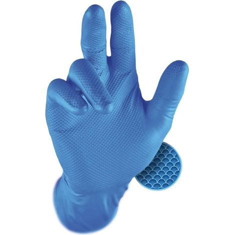 GUANTO NITRILE GRIPPAZ BLU Cf. 50pz. Tg. L