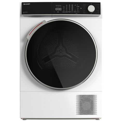 Sharp KD-NHL8S9GWC asciugatrice Libera installazione Caricamento frontale 8 kg Bianco