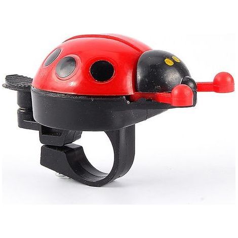 Sonnette de vélo enfant coccinelle, cadeau mignon pour les enfants qui aiment s'amuser en plein air (rouge) (1/5)