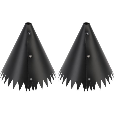 Protection anti-écureuils pour poteau de mangeoire à oiseaux, en PVC noir, 40,6 cm / 16 pouces. (1/5)