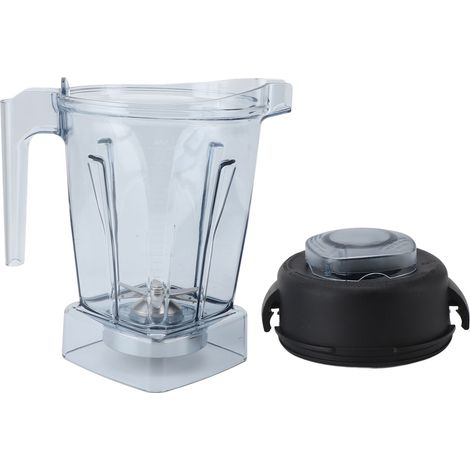 Récipient de rechange pour mélangeur, pichet transparent en ABS de 1,4 litre (48 oz) avec joint en caoutchouc, lame en acier inoxydable et couvercle. (1/5)
