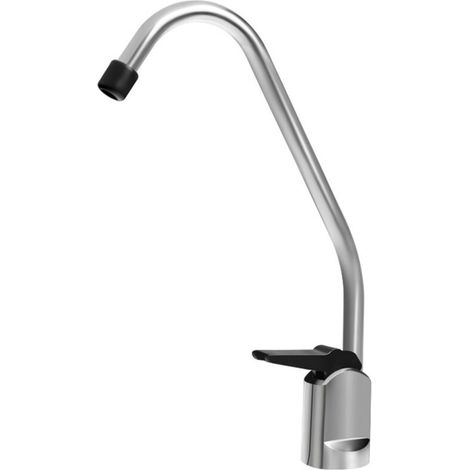 Robinet purificateur d'eau de luxe en cuivre à 2 points, robinet col de cygne universel, type à bouton-poussoir, robinet en acier inoxydable sans plomb. (1/5)