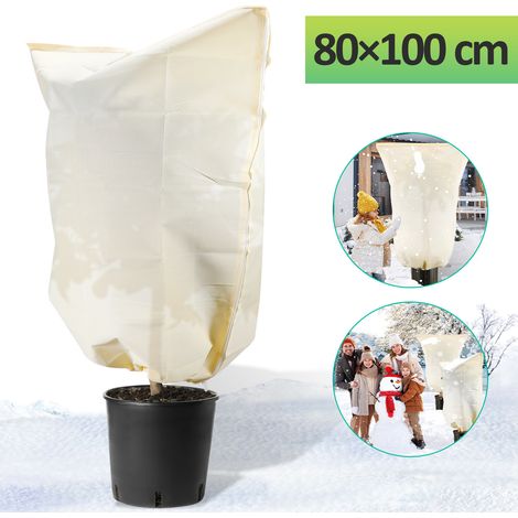 Jopassy Velo invernale di protezione 1x 100g/m² per piante in vaso Piante 80x100cm Velo da giardino di protezione dal gelo (1/5)