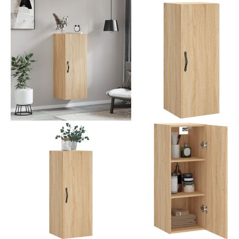 Wandschrank Sonoma-Eiche 34,5x34x90 cm Holzwerkstoff - Holzschrank - Sonoma-Eiche (1/5)