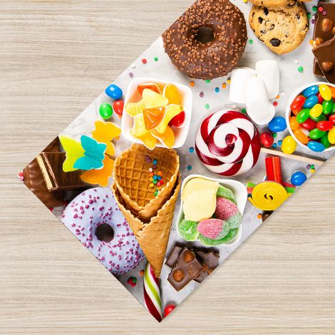 Tappeto da cucina antiscivolo, antimacchia passatoia multiuso 50x100 - Dolci (1/3)