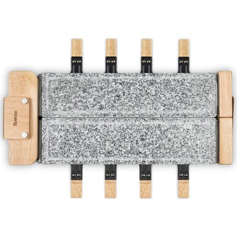 H.Koenig WOD362 - Raclette, pierre à cuire 8 personnes design bois (1/5)