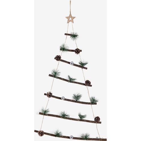 Sklum – Arbre de Noël LED mural Iber 110 cm – Décoration murale design – Écologique avec guirlande LED – Pour intérieur moderne (1/5)