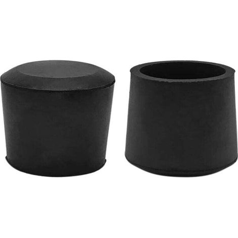 Lot de 4 Protections de Sol Rondes antidérapantes en Caoutchouc pour Pieds de Chaise Noir 28 mm