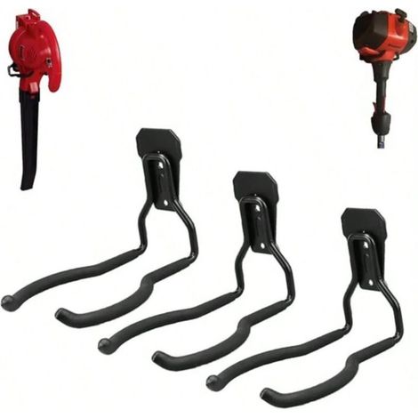 crochets muraux pour désherbeur, porte-outils électriques pour mur de garage, crochets utilitaires pour outils de garage et rangement (1/2)