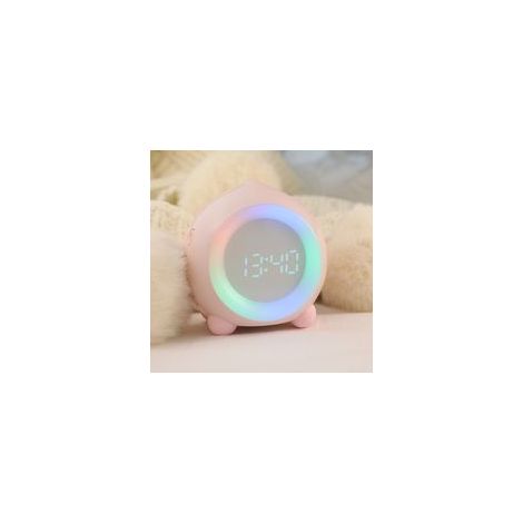 Réveil enfant LED numérique, veilleuse, volume réglable, snooze, USB – (1/5)