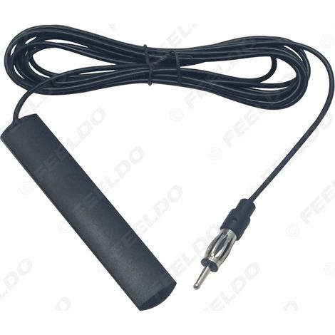 Adhesive patch antenna for General Motors FM radio signal amplifier, for vehicle. (1/5)