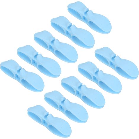 Lot de 10 enrouleurs de câble d'alimentation pour appareils électroménagers (friteuse, autocuiseur, grille-pain, bleu) (1/5)