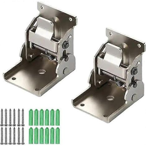 Charnière de table pliante à verrouillage automatique à 90°, support robuste pour pieds de table et étagère murale (lot de 2) (1/5)