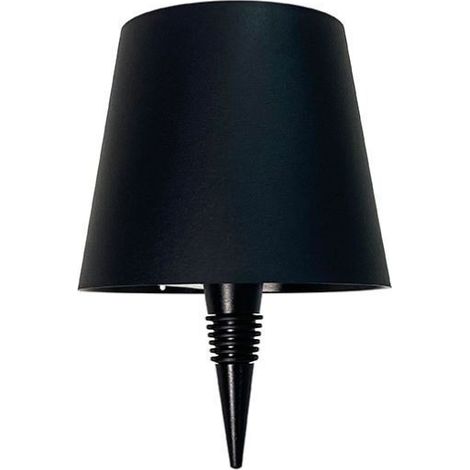 Bouteille lumineuse créative rechargeable noire - Lampe de bureau LED à brancher (embout en plastique)