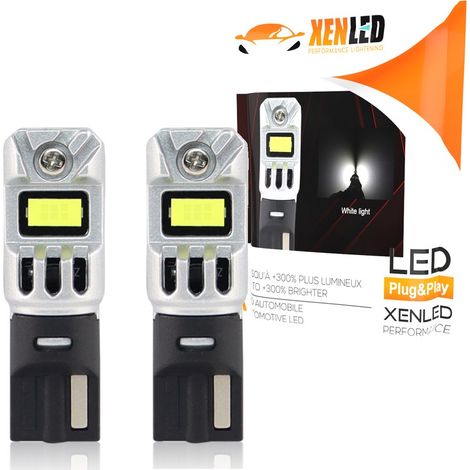 Ampoules W5W LED Full CANBUS 5W - Anti-Erreur & Anti-Scintillement - Haute Puissance - La paire