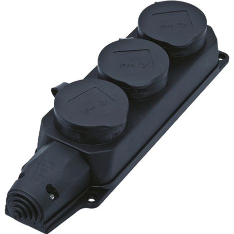 BACHMANN Distribuidor Enchufe 3xCEE7/3 230 V /16A IP44, 381.109