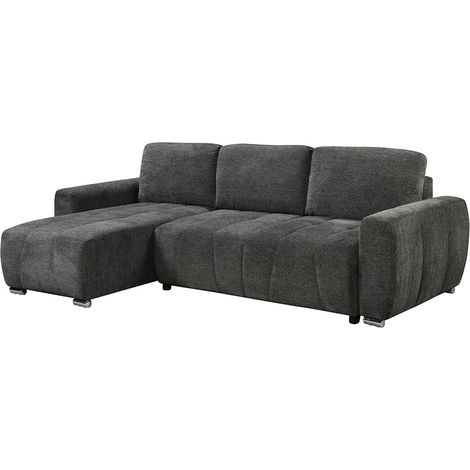 VIENNA FABRIC PULL OUT FOLDING 3 SEATER CORNER SOFA BED