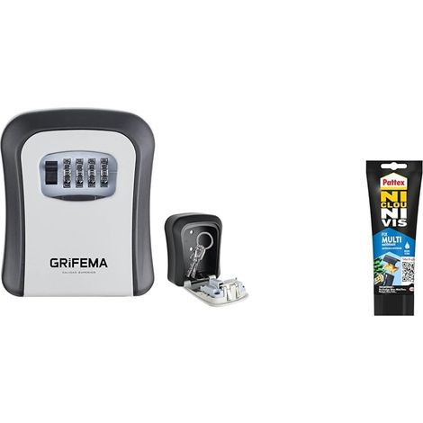 Boite a Clefs Murale Boite a clé avec Code Sécurisée Exterieur Ni Clou Ni Vis Fix Multi Matériaux Intérieur Extérieur, Colle de Fixation (1/5)