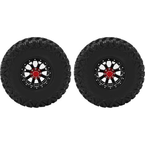 Jantes et pneus 1,9 pouce pour voiture RC AXIAL SCX10 1/10 crawler, pièces et améliorations, noir (1/5)