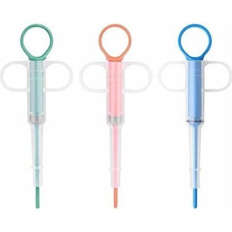 Distributeur de comprimés pour pilules pour animaux domestiques, chargeur de médicaments Outil de distribution de pilules pour animaux de compagnie Seringue à embout souple pour pilules (3 pièces) (1/5)