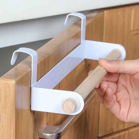 Support Pour Rouleau De Papier Essuie-Tout - Montage Sous Placard - Adhésif Fort Sans Perçage - Compatible Avec Portes De Placard Lisses Et Carrelage - 1 Pièce (1/5)