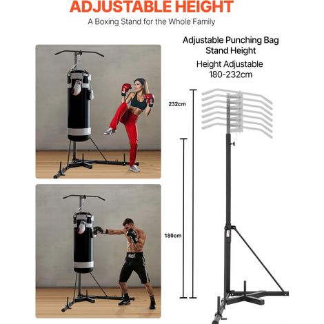 Support de sac de frappe 2 en 1 station de boxe autoportante en (1/5)