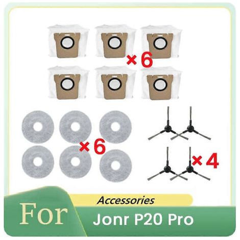 16 accessoires pour aspirateur P20 Pro : brosse principale, filtre, chiffon et sac �� poussi��re