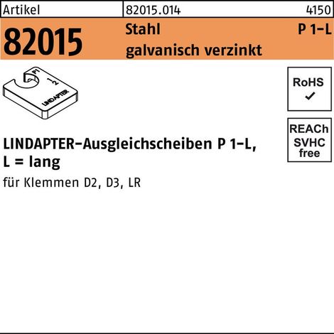 Ausgleichscheibe R 82015 GTW 40 P1 M16/8,0 Stahl galv.verz. 1St. LINDAPTER (1/2)