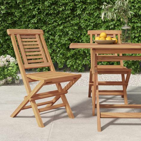 Sillas de jardín plegables 2 uds madera maciza teca 47x63x90cm