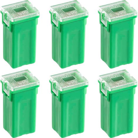 40A Carrés Fusible 40Amp Haut Profil Fusibles en Forme de Boîte Tall Standard Profile pour SUV Voiture Camions Bateaux (Lot de 6 pièces) (1/5)