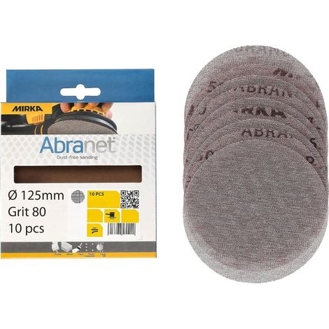 Disques abrasifs Ø125 mm grain P80 autoagrippant 10 pcs (1/5)
