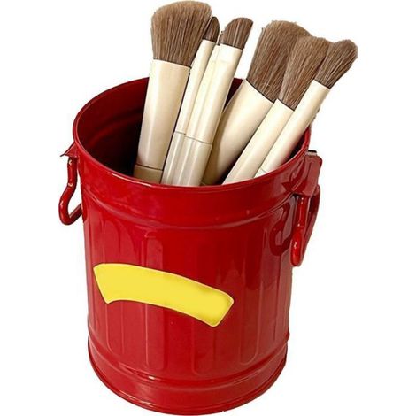 Porte-stylo métal grande capacité, mignon & pratique – idéal bureau, classe ou études (rouge) (1/5)