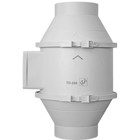 Ventilateur de conduit, 200/250 m3/h, 3 vitesses, moteur 60 Hz, D 100 mm S&P (UNELVENT) 258146 (1/4)