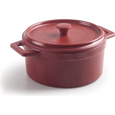 Mini casserole, casserole avec couvercle, en mélamine, lave-vaisselle, sans BPA, Ø14 cm, 640 ml, rouge (1/5)