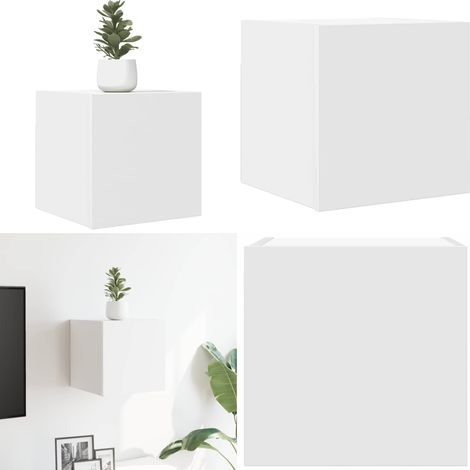 Meuble TV mural Blanc 30,5x30x30 cm - Meubles Tv Murale - Meuble Tv Blanc - Support Tv Mural - Rangement Tv - Meuble Hifi - Home & Living (1/5)
