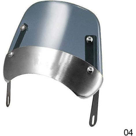 Déflecteur de vent universel pour pare-brise de moto (4 couleurs) compatible Harley, Honda, Yamaha, Kawasaki et Suzuki (phares de 6,5" à 9,45") - Gris et bleu (1/5)