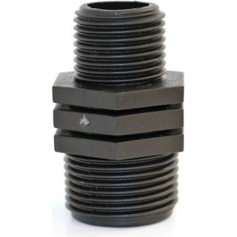 Manguito Riego Reducido 3/4-1/2" Roscado Fitting Macho Polipropileno (1/2)