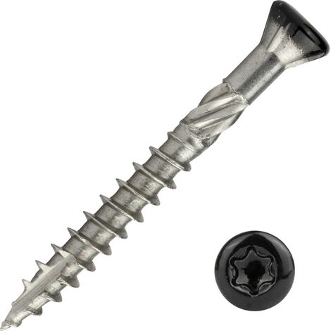 Schrauben für keilstülpschalung Schwarz Edelstahl 410 4 x 35 mm