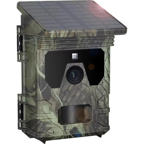 Caméra Faune Sauvage Caméra De Suivi 4G 4K 30mp, Application avec Charge Solaire, for Chasse, Jeu en Plein Air, Vision Nocturne, Détection À 120 °, Reconnaissance La Faune Surveillance Fiable Précise (1/5)