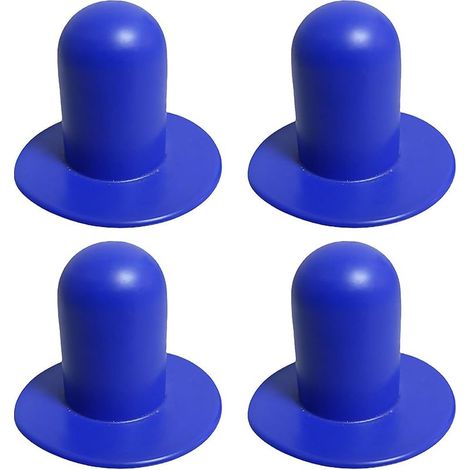Lot de 4 bouchons muraux de piscine - Pièces de rechange - Filtre de piscine hors sol - Filtre de pompe - Bouchon de trou compatible avec Intex et Bestway (bleu) (1/5)