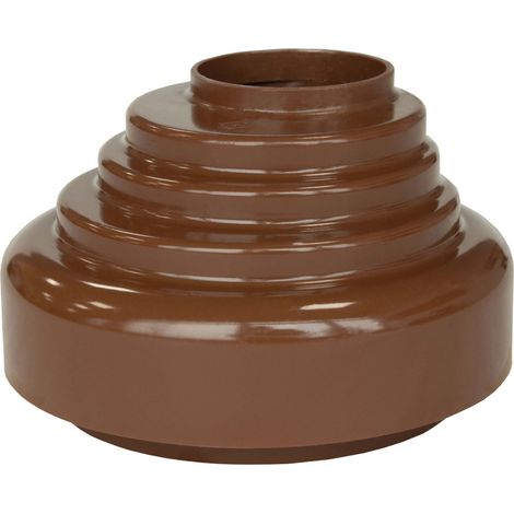 INEFA Verbindungsstück Fallrohr zu Abfluss, PVC Zubehör Fallrohr Kunststoff, einfache Steckmontage, Made in Germany - DN50 / 50mm Braun (1/5)
