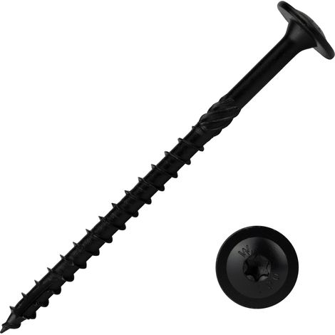Tellerkopfschrauben Schwarz 8.0 x 120 mm Torx - Schachtel 50