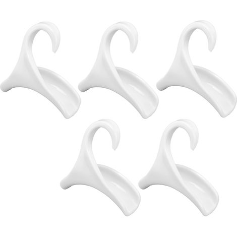 5 Pièces Porte-bagages Porte Sac Arceau Cintre pour Sac à Main Veste Sacoche Ceinture Rangement Blanc (1/5)