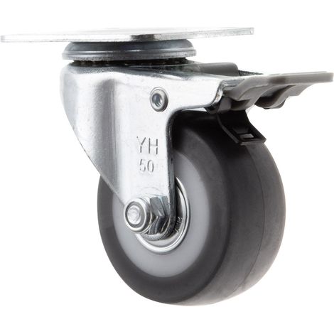 TOOLCRAFT TO-5137869 Lenkrolle mit Feststellbremse und Anschraubplatte 50 mm Tragfähigkeit (max.): (1/4)