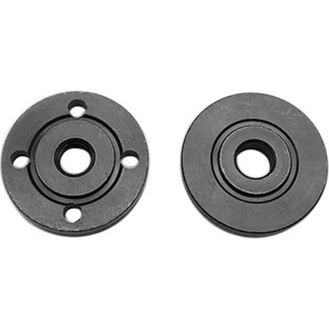 1 paire d'écrous de bride intérieure et extérieure pour meuleuse d'angle, outils de remplacement de filetage pour disques de coupe de 20 mm et 22 mm d'alésage (1/5)