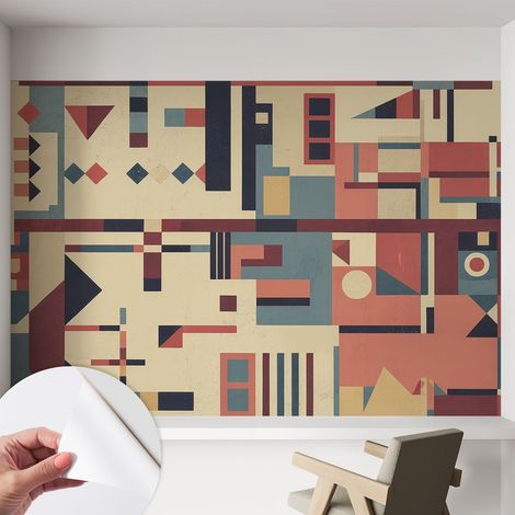 Carta da parati adesiva - fotomurale - facile da applicare - per la soggiorno - camera da letto - Composizione astratta 152x104 cm (1/5)