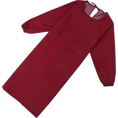 Tablier Imperméable à Manches Longues pour Femme avec Poche Tablier Utilitaire Multifonction Résistant à Eau Huile Protection pour Coiffure Cuisine et Nettoyage (1/5)