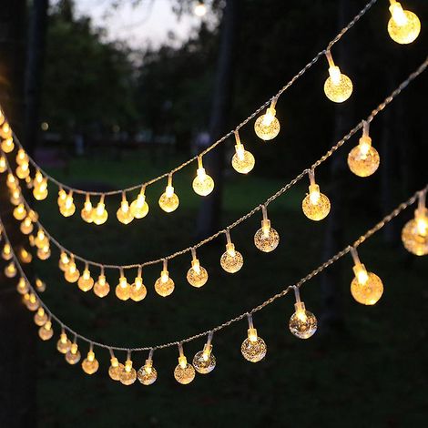 Guirlande lumineuse solaire USB de 10 m avec 80 LED pour tentes et ambiance (1/4)