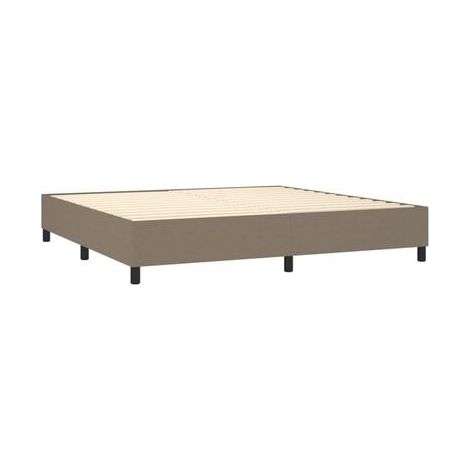 Sommier Snowco, matelas, éclairage LED, couleur taupe, 200 × 200 cm, tissu, tissu doux et respirant, éclairage led d’ambiance, pour chambre, décor moderne, facile à assembler (1/5)